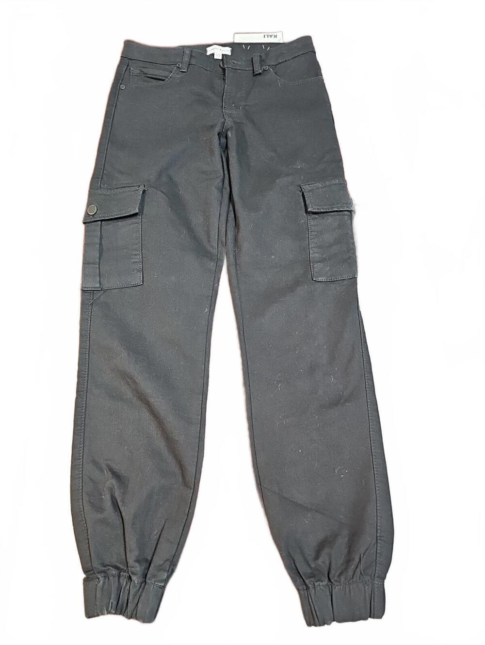 Kendall & Kylie Kali Mid Rise Knit Denim Jogger Jeans Venice Black Size 5/6